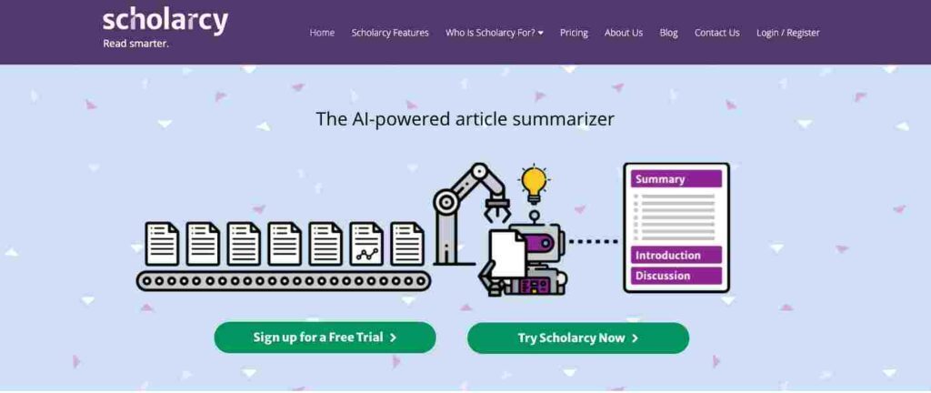 Summarizing softwors Scholarcy